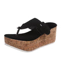 Damen Wedge-Sandaletten mit komfortablem Korkfußbett und verstellbarem Riemen Shopnory