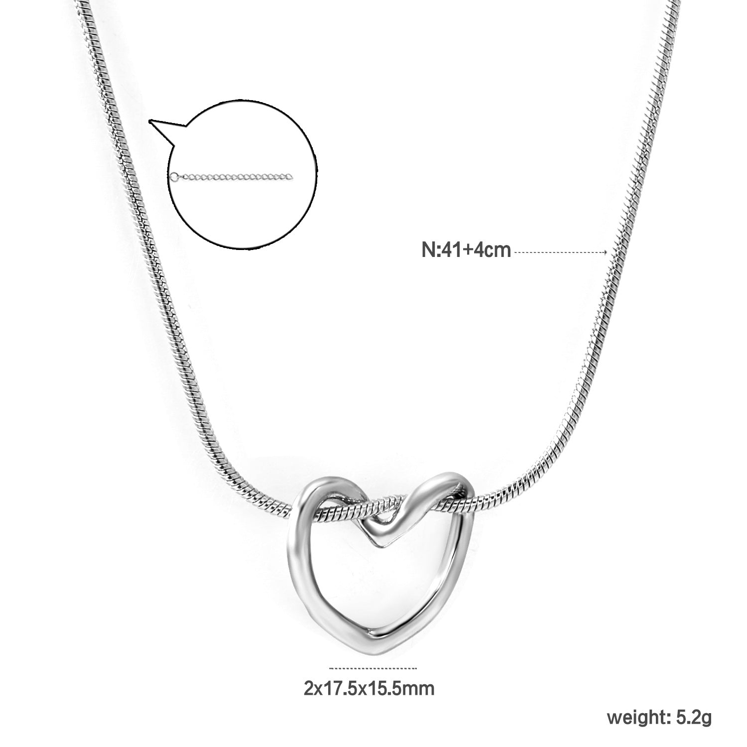 Damen Halskette mit herzförmigem Anhänger und hochwertiger Goldoberfläche Shop Nory
