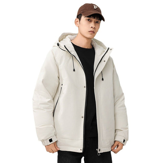 Herren Technische Winterjacke mit verstellbarem Kapuzenkragen Shop Nory