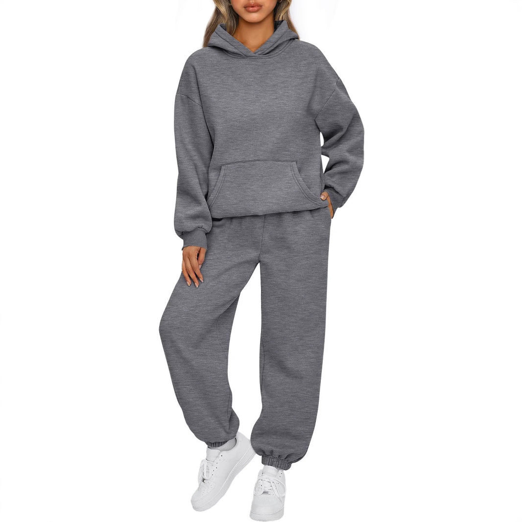 Damen nan Oversized Hoodie- und Jogginghose-Set aus weicher Baumwollmischung Shop Nory