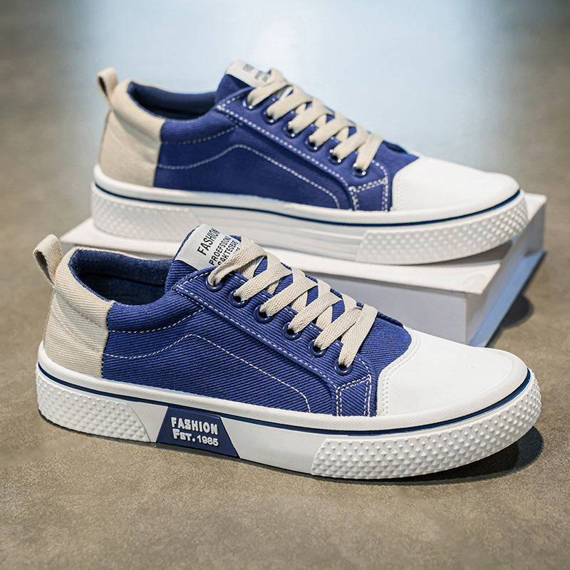 Herren Low-Top Canvas-Plateau-Sneaker mit profilierter Gummisohle und verstärkter Zehenkappe Shop Nory