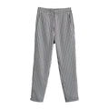 Damen karierten Hose mit lockerem Schnitt