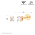 Damen Ohrstecker mit hochwertigem Zirkonbesatz aus 925 Sterling Silber Shop Nory