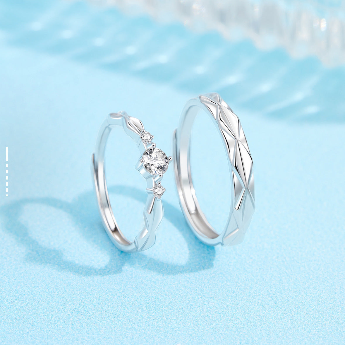 Damen Trauring-Set mit kunstvollem Design und funkelnden Zirkonia Shop Nory
