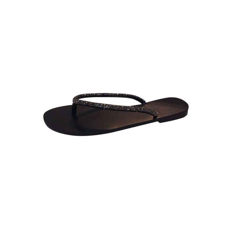 Damen Strandsandalen mit glitzerndem Riemendesign