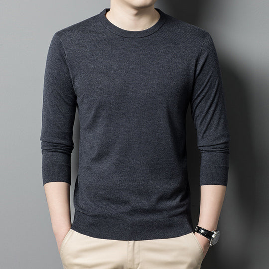 Herren Luxuriöser Rundhals Pullover aus feiner Merinowolle Shop Nory