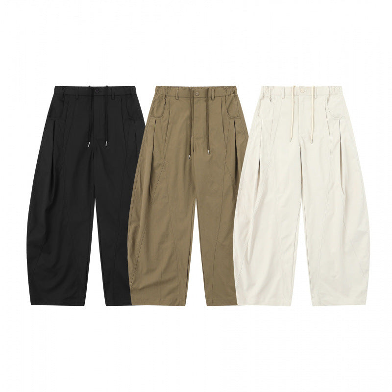 Damen Weite Ballonhose mit Tunnelzugbund, Kellerfalten und aufgesetzten Eingrifftaschen Shop Nory
