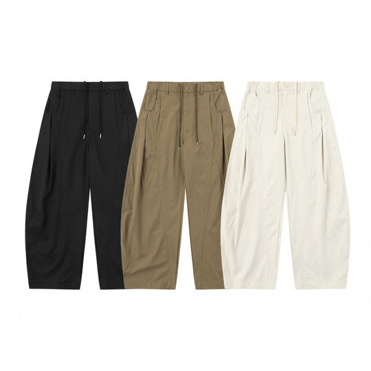 Damen Weite Ballonhose mit Tunnelzugbund, Kellerfalten und aufgesetzten Eingrifftaschen Shop Nory