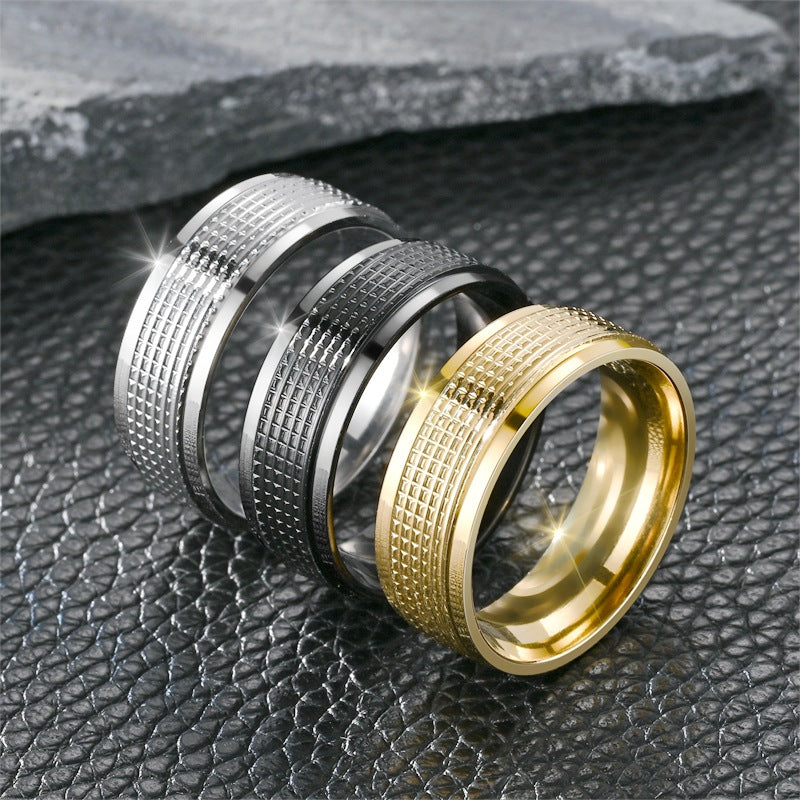 Herren Ring mit modernem, strukturiertem Oberflächendesign Shop Nory