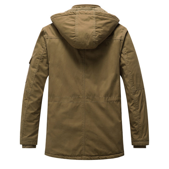 Herren Canvas-Parka mit gesteppter Thermofütterung, Kunstfell-Innenfutter und Kapuze Shop Nory