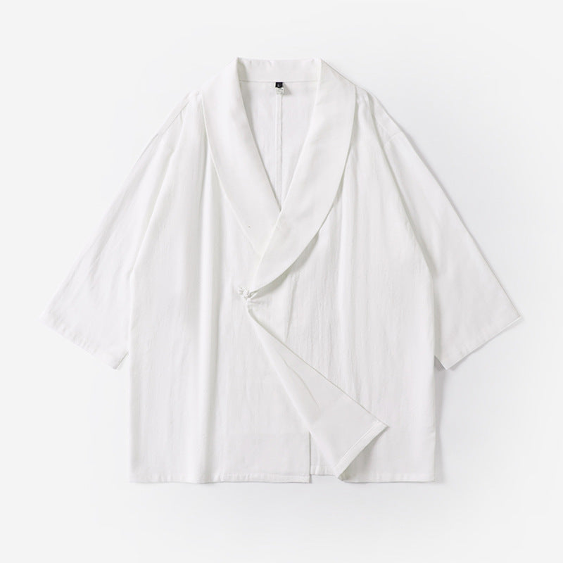 Unisex Oversize-Kimono-Jacke mit Schalkragen und Wickelverschluss Shop Nory