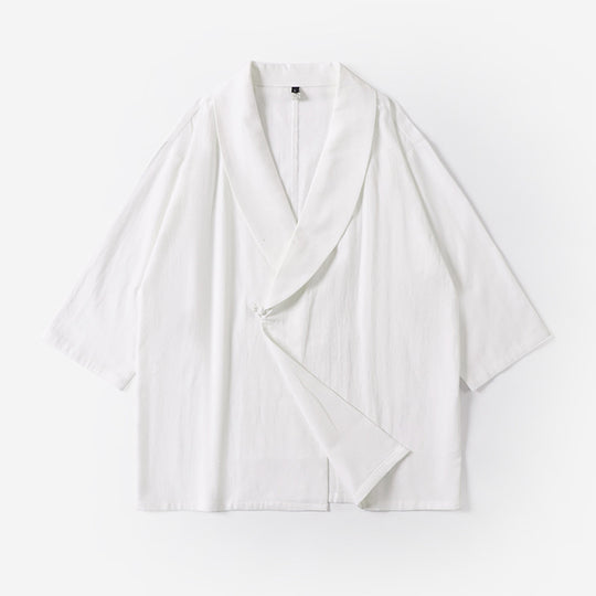 Unisex Oversize-Kimono-Jacke mit Schalkragen und Wickelverschluss Shop Nory