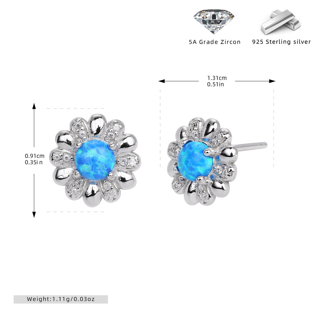 Damen Ohrstecker mit floralem Design und hochwertigem Zirkonbesatz Shop Nory