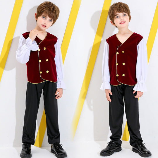 Jungen-Märchenkostüm mit detailverliebt Shirt und Hose Shop Nory