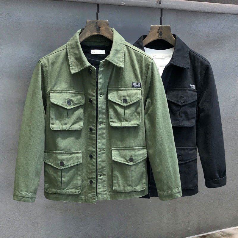 Herren Utility-Fieldjacke mit vier aufgesetzten Pattentaschen und klassischem Hemdkragen Shop Nory