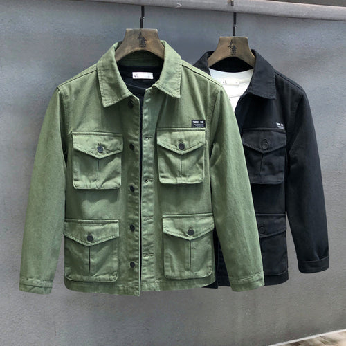 Herren Utility-Fieldjacke mit vier aufgesetzten Pattentaschen und klassischem Hemdkragen Shop Nory