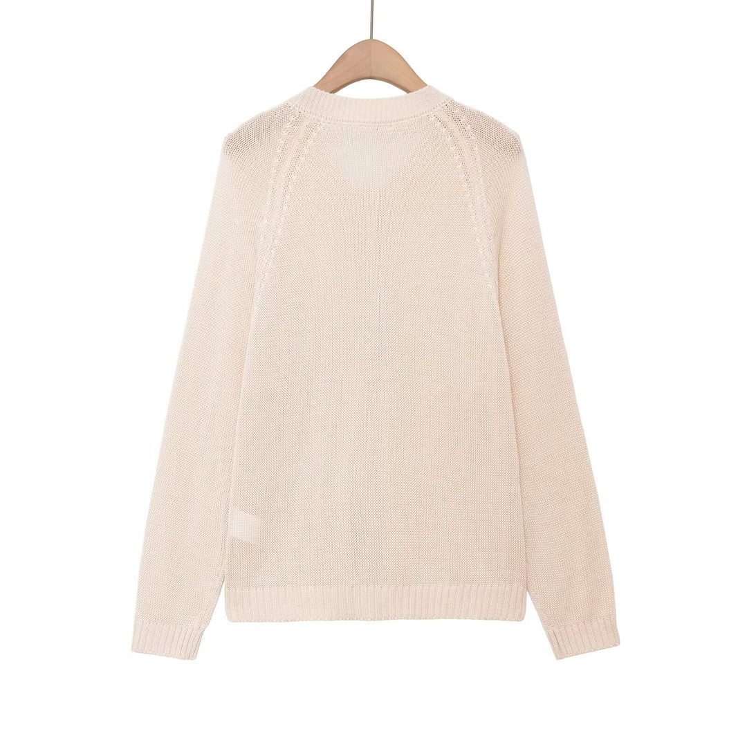 Damen nan Feinstrick-Henley-Pullover mit Knopfleiste und Raglanärmeln Shop Nory