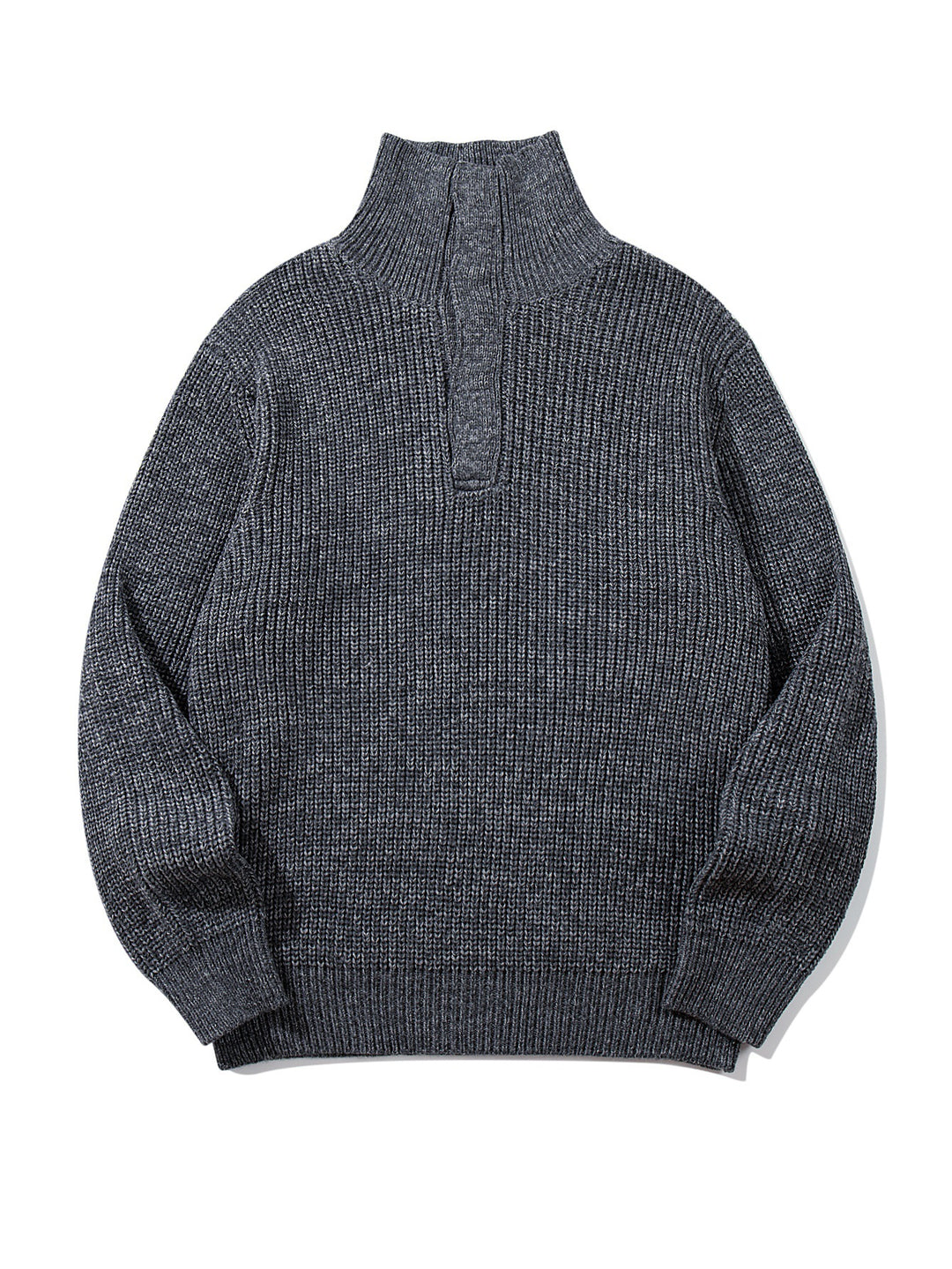 Unisex Grobgestrickter Rollkragenpullover mit halber Knopfleiste Shop Nory