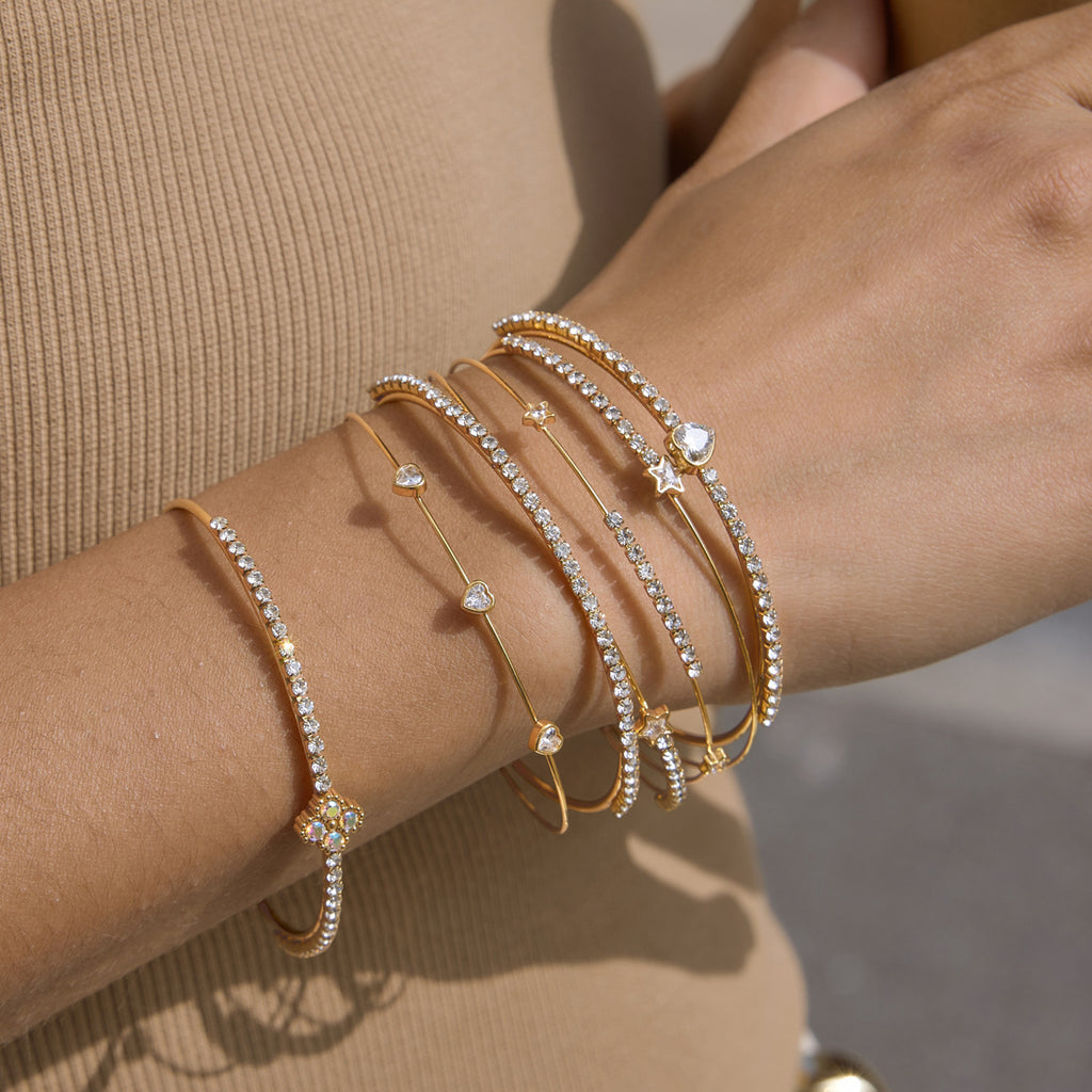 Damen Armband mit strahlenden Zirkonia und hypoallergener Edelstahlverarbeitung Shop Nory