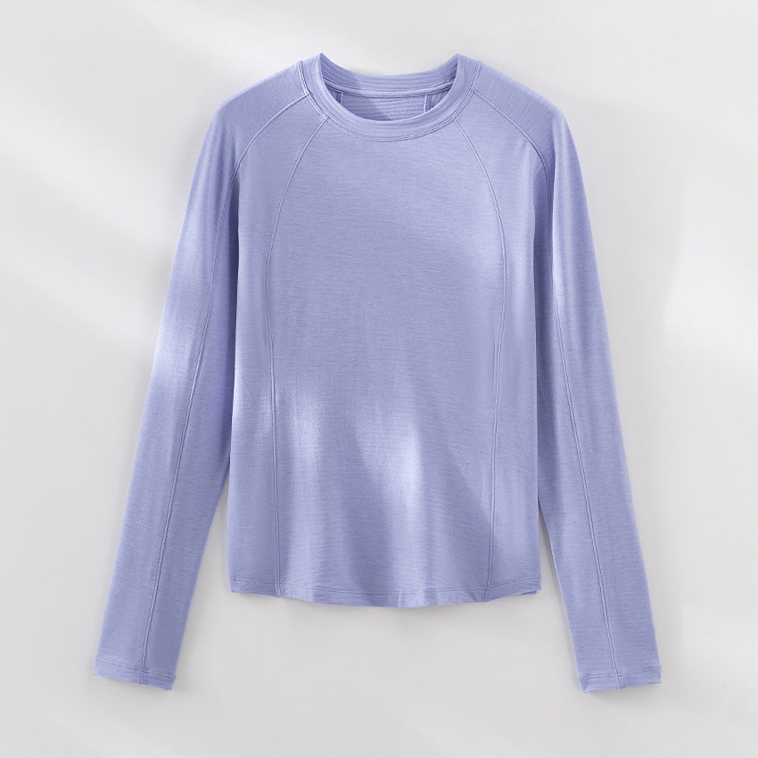 Damen Leichtes Longsleeve-Feinstrickshirt mit Raglanärmeln und Rundhalsausschnitt Shop Nory