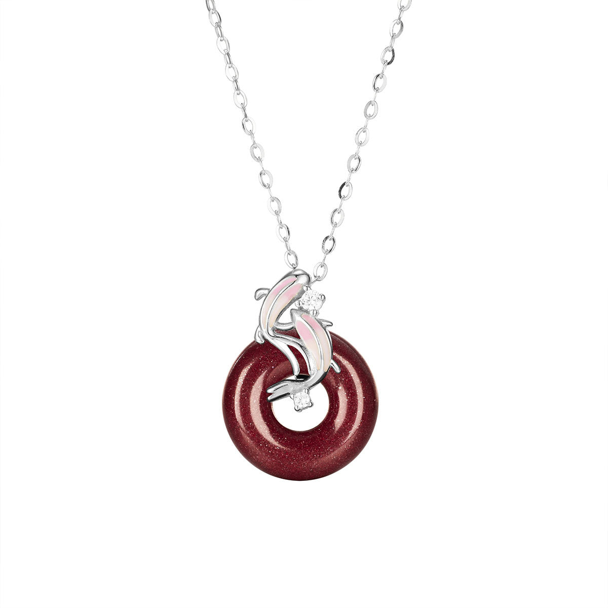 Damen Halskette mit kunstvollem Anhänger aus hochwertigem Edelstein Shop Nory