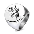 Herren Ring mit kunstvollem Herz-und Schwertmotiv Shop Nory