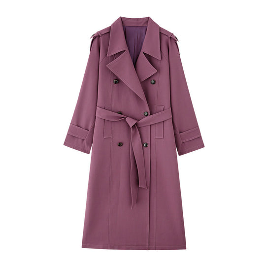 Damen Eleganter Trenchcoat mit Taillengürtel Shop Nory