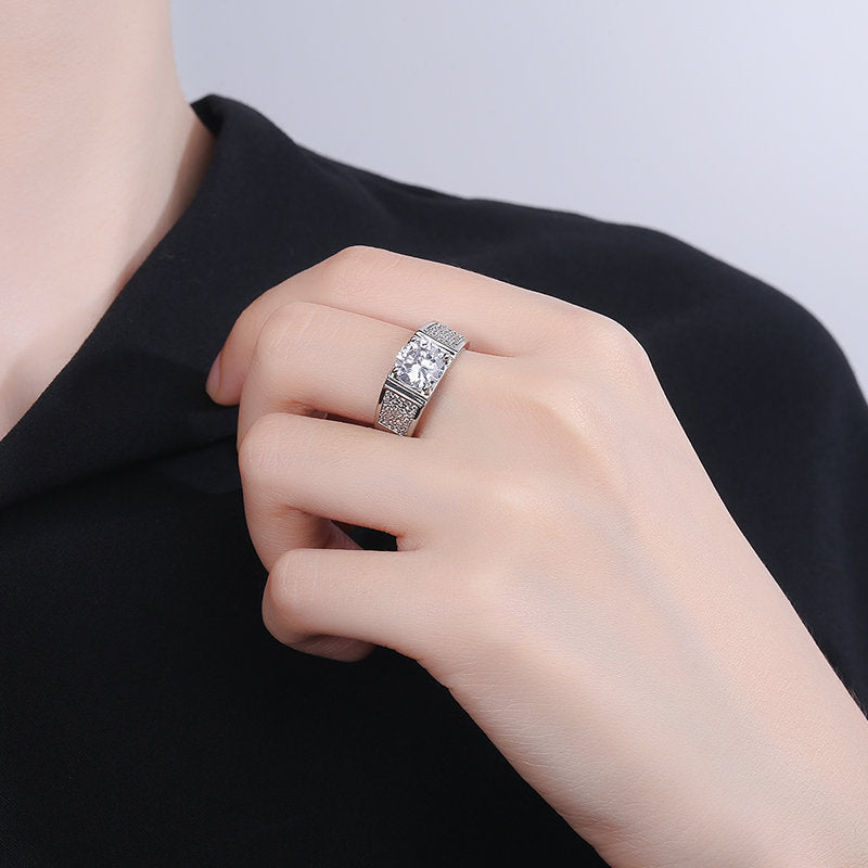 Damen Eleganter Ring mit funkelndem Zirkonia und modernem Design Shop Nory