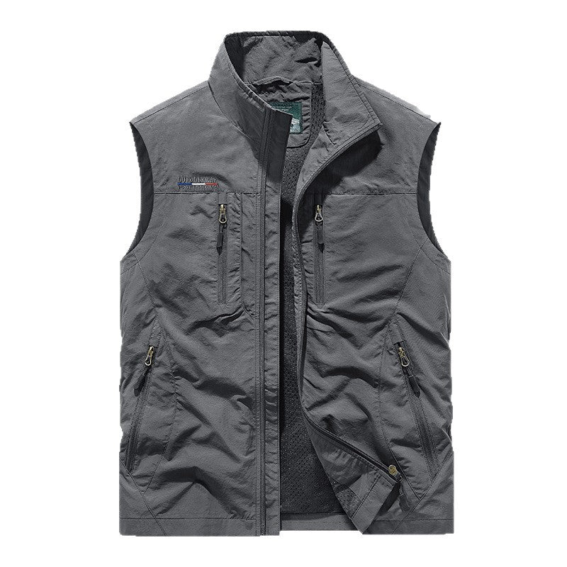 Herren Outdoor-Utility-Anglerweste mit atmungsaktivem Meshrücken und multifunktionalen Taschen Shop Nory