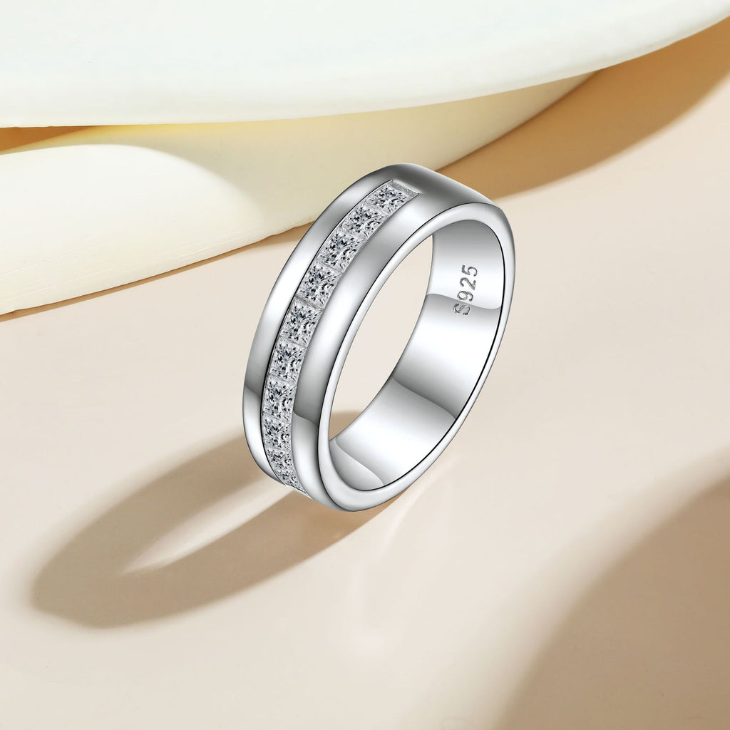 Damen Moderner Trauring mit funkelnden Zirkonia Shop Nory