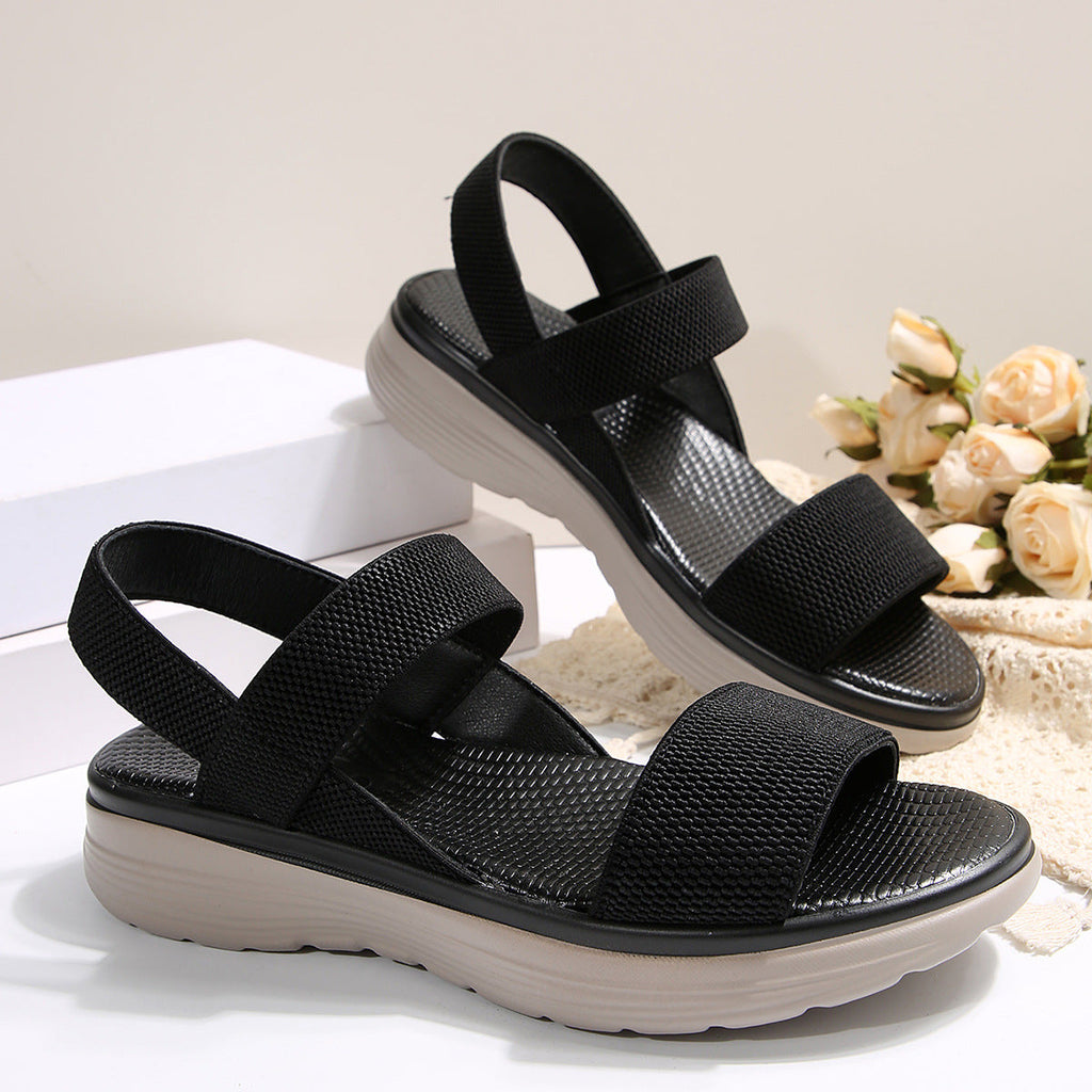 Damen Komfortable und atmungsaktive Sandalen mit elastischen Riemen