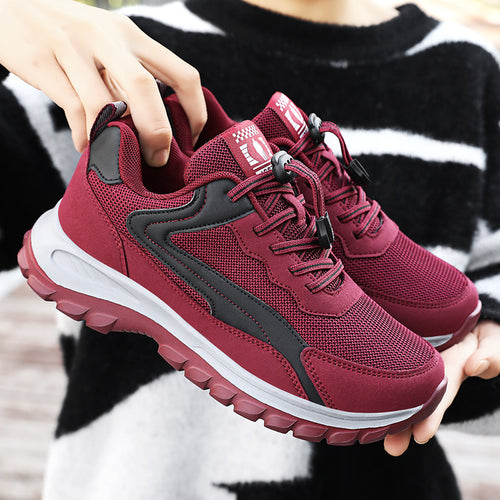 Damen nan robuster Trekking-Sneaker mit profiliertem Geländegriff, stoßdämpfender EVA-Zwischensohle und Schnellzug-Schnürung Shop Nory