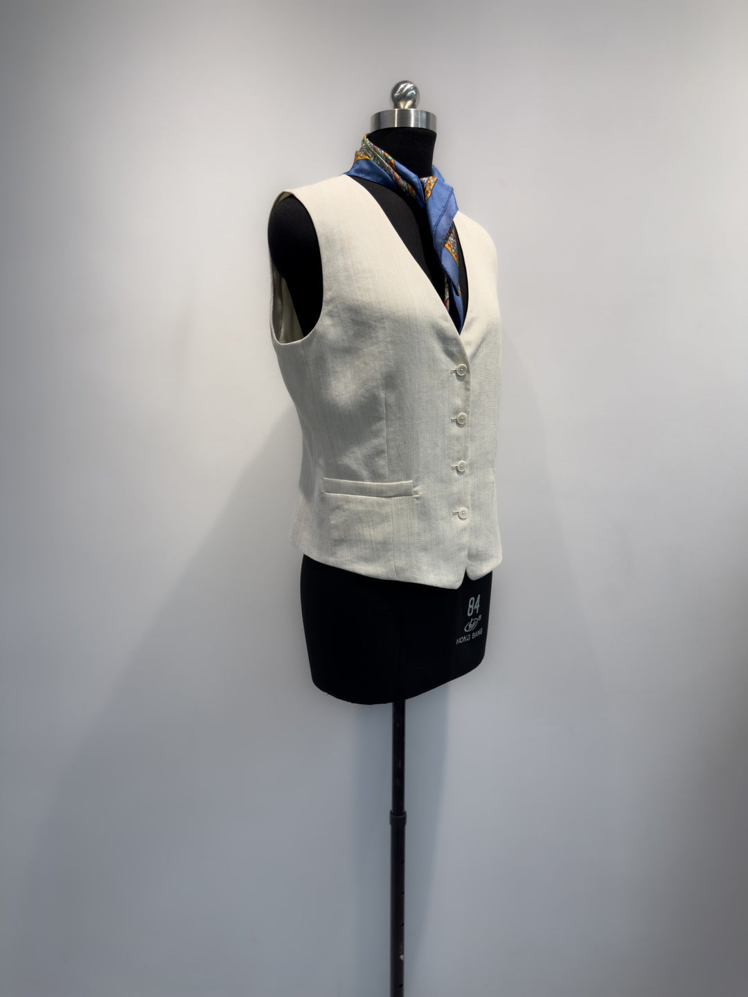 Frauenmaßgefertigtes Leinenweste und weites Hosen-Set Shop Nory