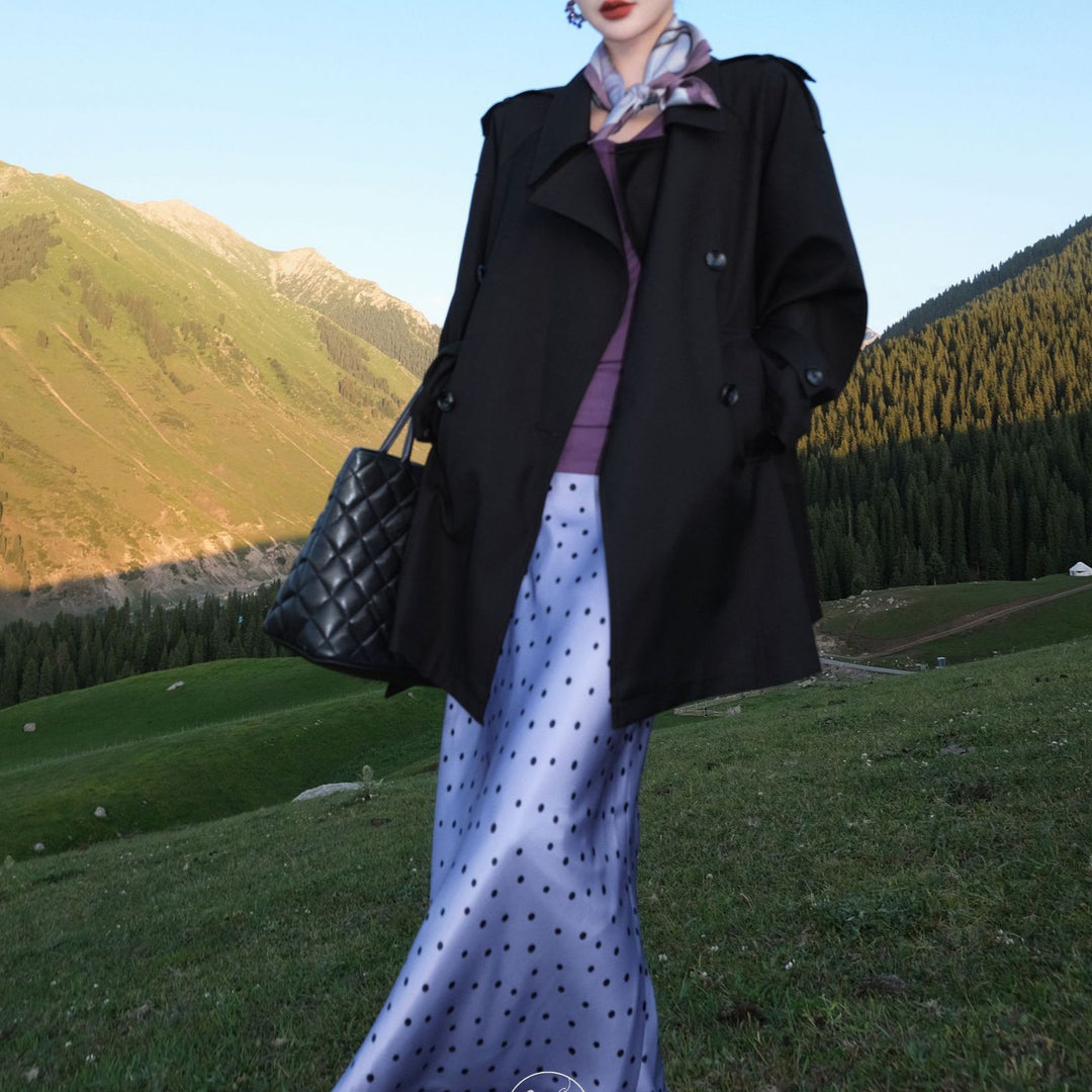 Damen Eleganter Trenchcoat mit Taillengürtel Shop Nory