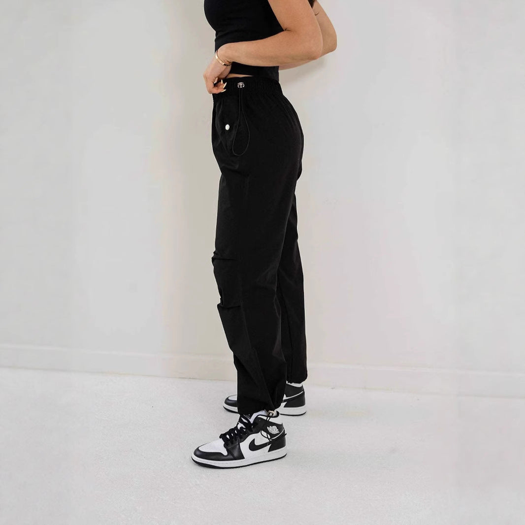 Damen Cargo-Jogginghose mit elastischem Bund und Kordelzug Shop Nory