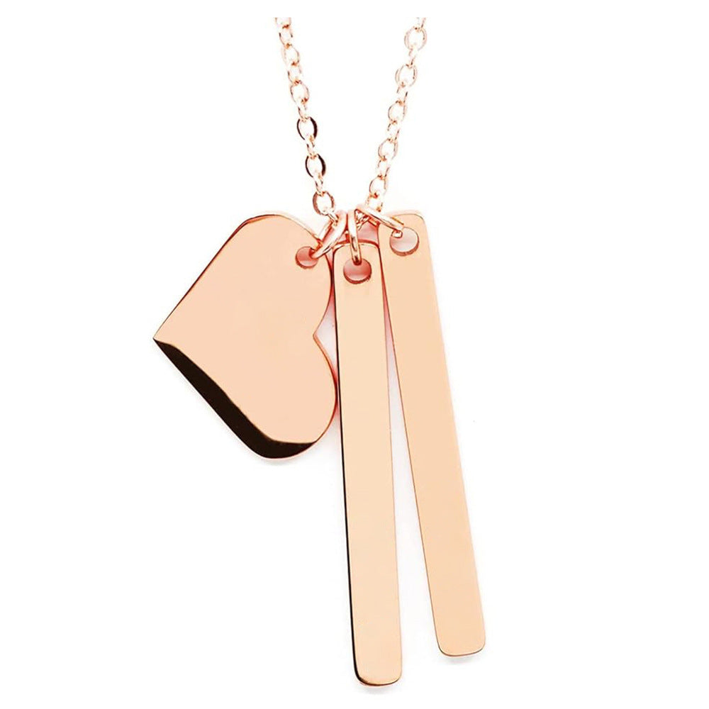Damen Halskette mit personalisierbarem Herz- und Anhänger-Set Shop Nory