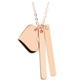 Damen Halskette mit personalisierbarem Herz- und Anhänger-Set Shop Nory