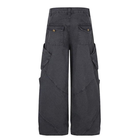 Damen Weite High‑Waist Cargo‑Culottehose mit Multi‑Taschen Shop Nory