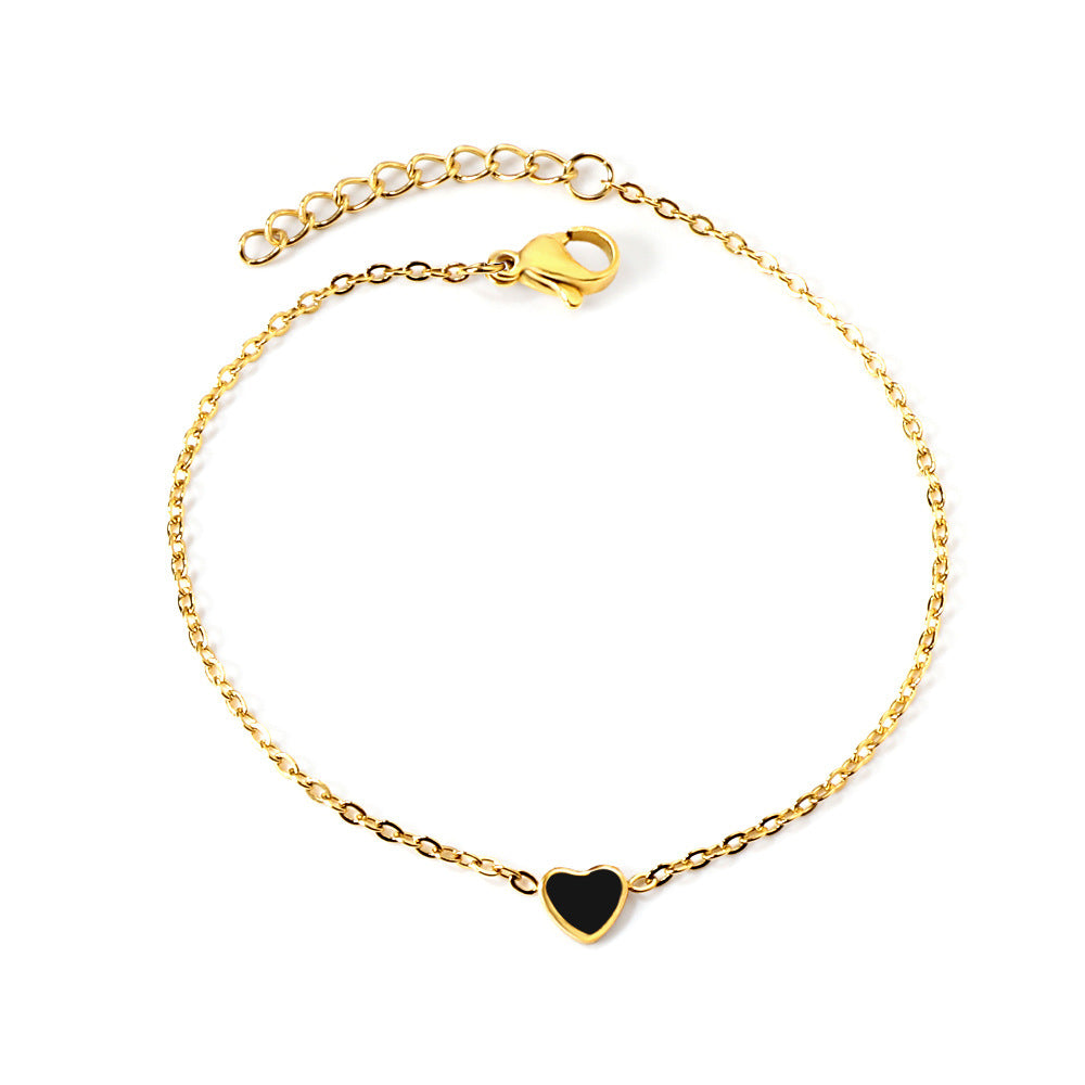 Damen Armband mit rotem Herzanhänger und verstellbarem Verschluss Shop Nory