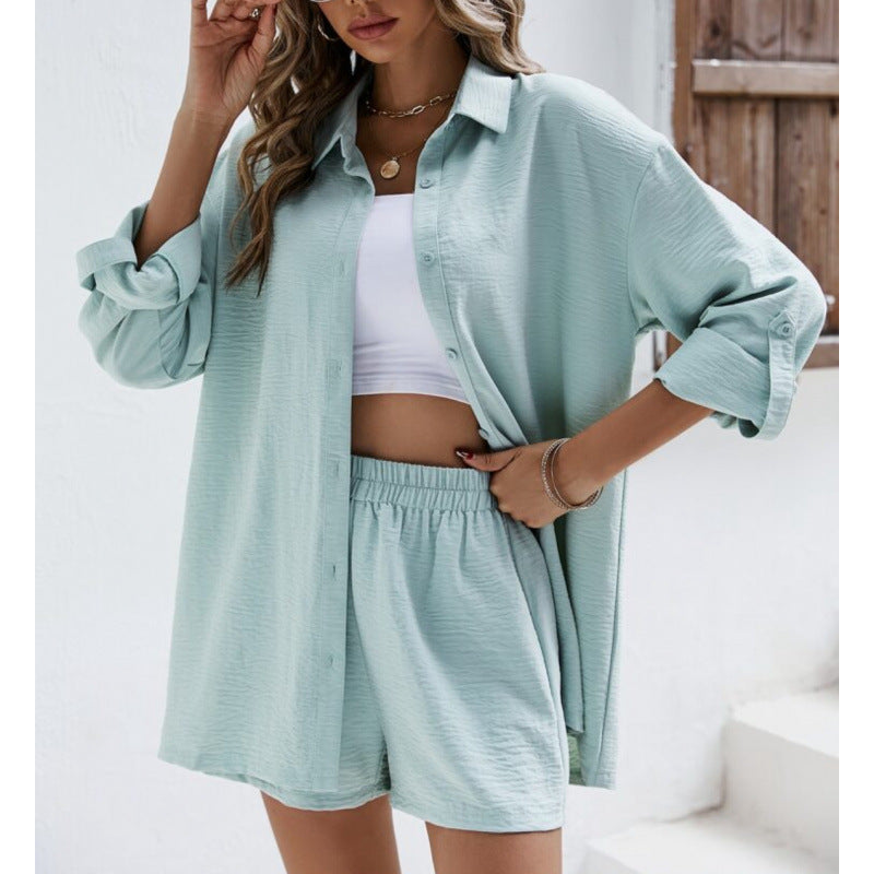 Damen lässiges Oberteil und Shorts Set