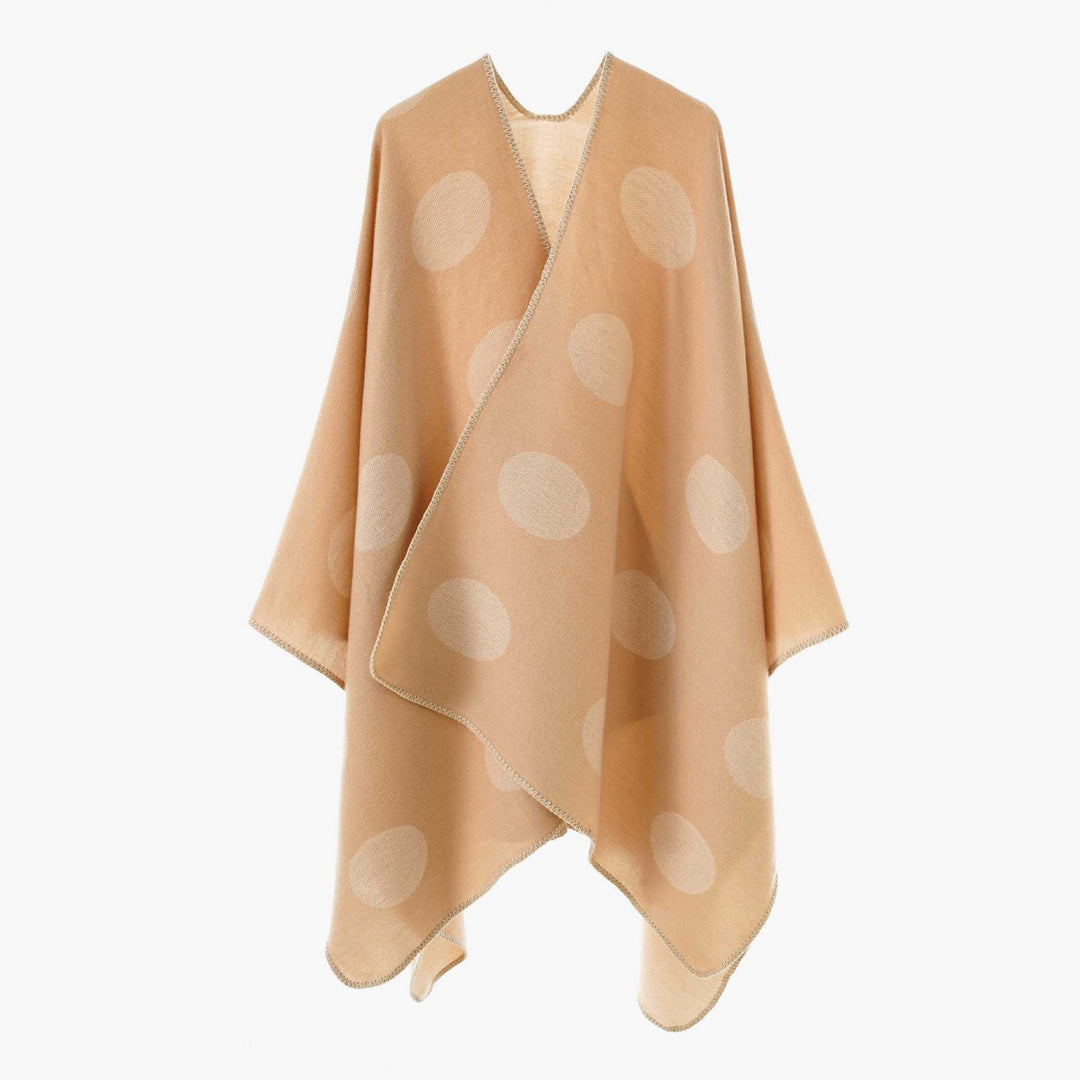 Damen Gepunkteter Wollmix-Überwurf im Cape‑Stil Shop Nory