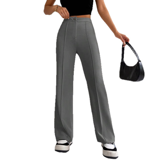 Damen Hochgeschnittene Palazzo-Hose mit Bügelfalte und weitem Bein Shop Nory