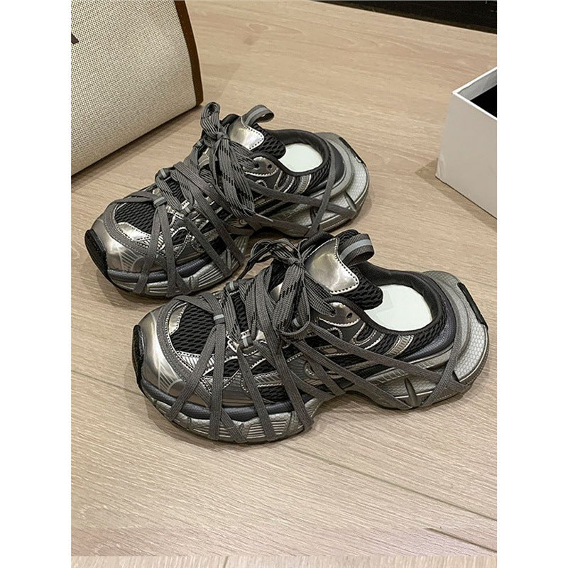Damen Chunky-Sneaker mit mehrfachen Zier‑Riemen, atmungsaktivem Mesh und ergonomischer Plateau-Sohle Shop Nory