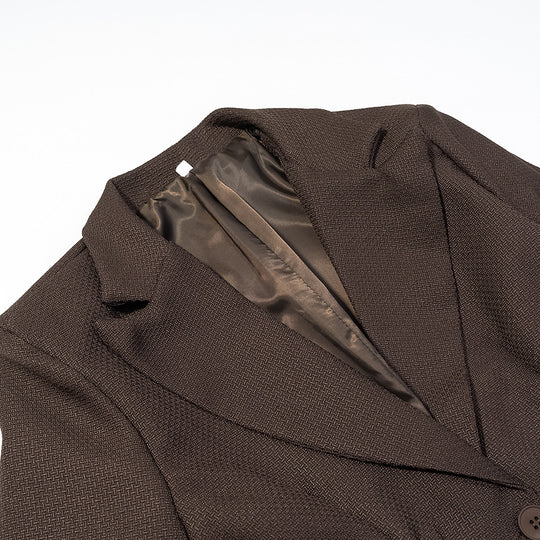 Damen Taillierter Blazer mit geraffter Taillenpartie und strukturierter Weboptik Shop Nory