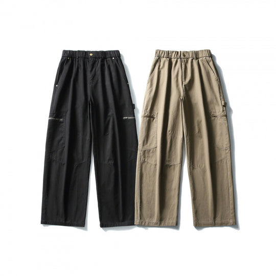 Herren Weite Utility-Cargohose mit elastischem Bund und aufgesetzten Taschen Shop Nory