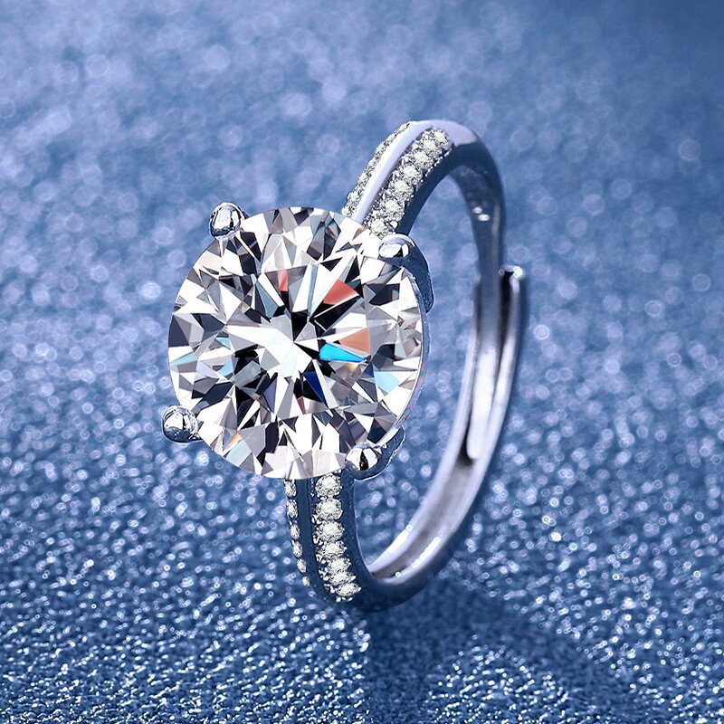 Damen Funkelnder Solitär-Ring mit exquisitem Zirkonia Shop Nory