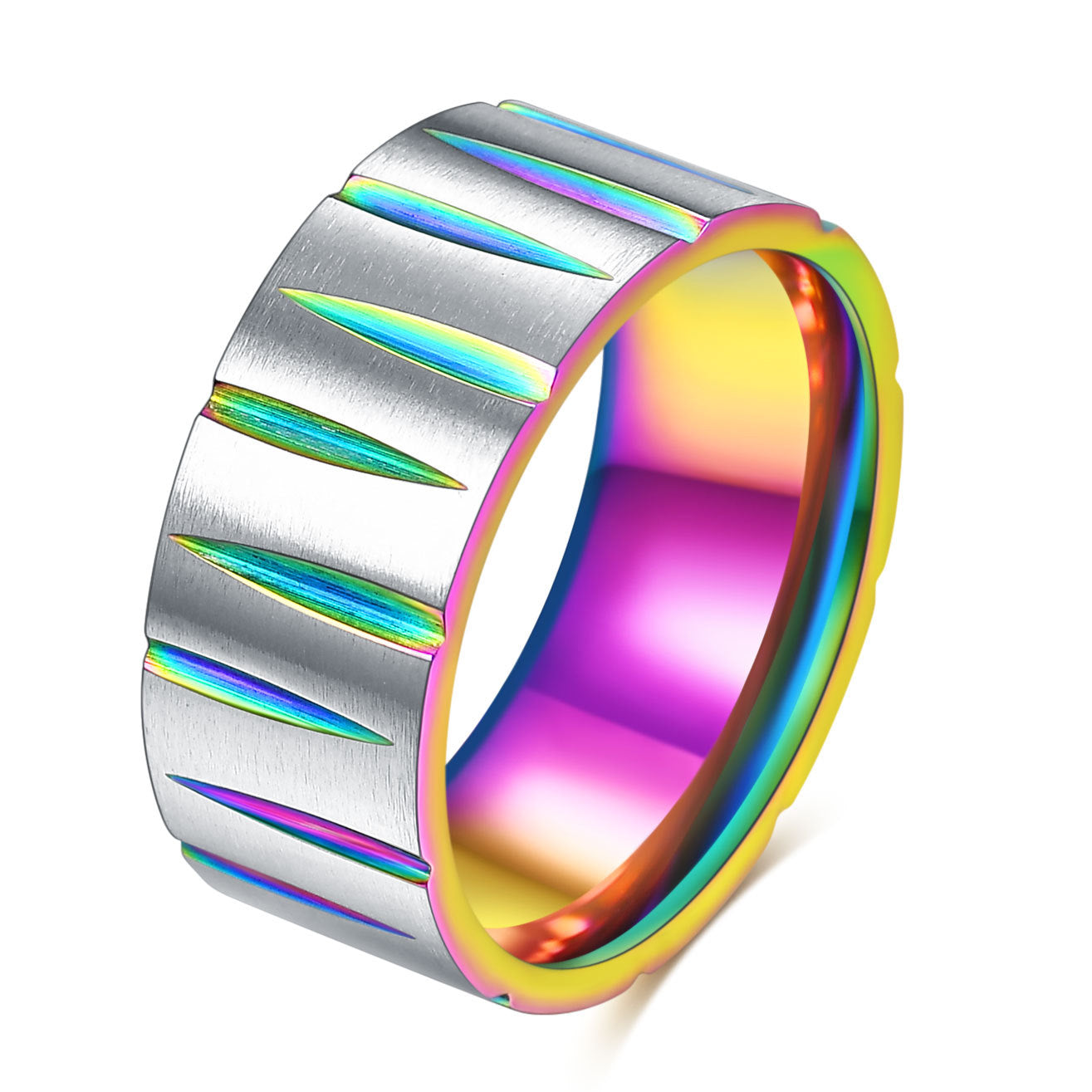 Herren Ring aus hochwertigem Wolframcarbid mit einzigartigem, geometrischem Design Shop Nory