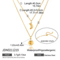 Damen mehrlagige Halskette mit Mond- und Sonnenanhänger Shop Nory