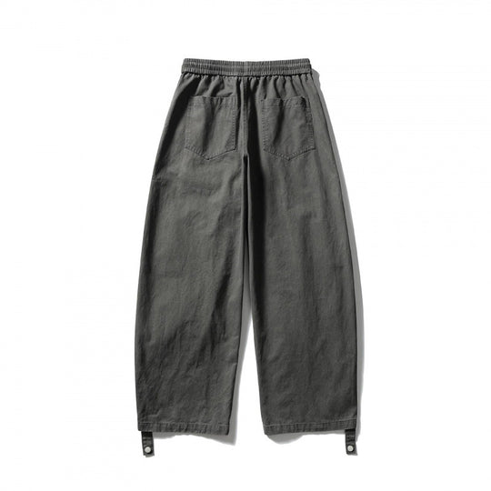 Unisex Weite Cropped Cargo-Hose mit Tunnelzugbund, multifunktionalen Pattentaschen und verstellbaren Beinriegeln Shop Nory