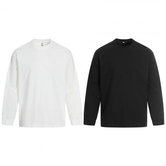 Unisex Langärmeliges Oversize-Basic-Shirt mit Rundhalsausschnitt Shop Nory